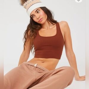 Aerie Chocolate Ribbed Bralette